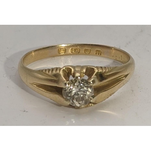 3 - An 18ct gold a diamond ladies solitaire ring size P½, 4.1g
Location: RING
If there is no condition r... 