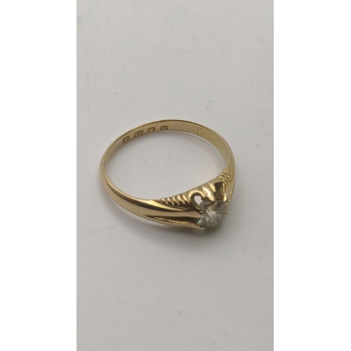 3 - An 18ct gold a diamond ladies solitaire ring size P½, 4.1g
Location: RING
If there is no condition r... 