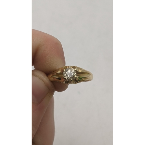 3 - An 18ct gold a diamond ladies solitaire ring size P½, 4.1g
Location: RING
If there is no condition r... 