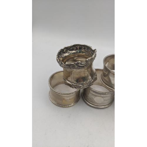 52 - A variety of silver napkin rings total weight 131.2g
Location: A3M
If there is condition report show... 