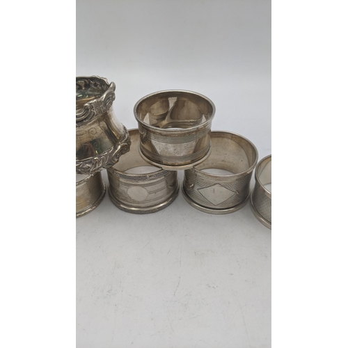 52 - A variety of silver napkin rings total weight 131.2g
Location: A3M
If there is condition report show... 