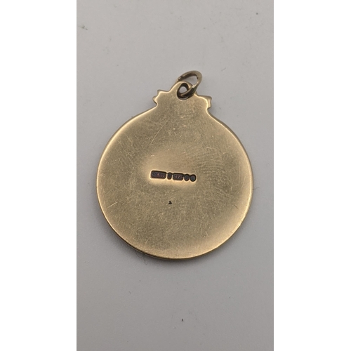 6 - A 9ct gold St Christopher pendant 3.6g
Location: CAB 3
If there is condition report shown, please re... 