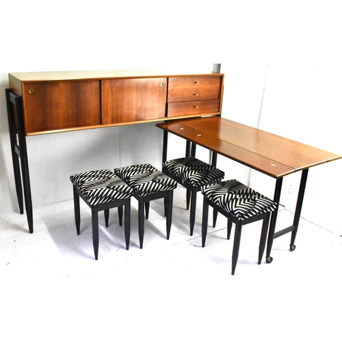 555 - A 1960s White & Newton rare combo teak unit designed by Arthur Edwards, consisting of a sideboard ha... 