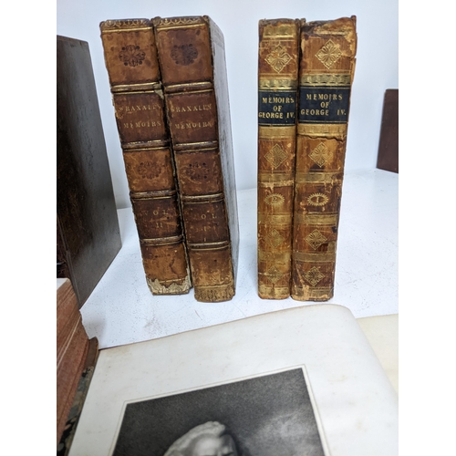 259 - A selection of leather bound antiquarian books to include The Speeches of the Right Honorable Willia... 