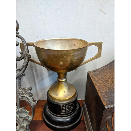 455 - Mixed silver plate and silver items to include two photo frames, a goblet, spoons, knives and forks,... 