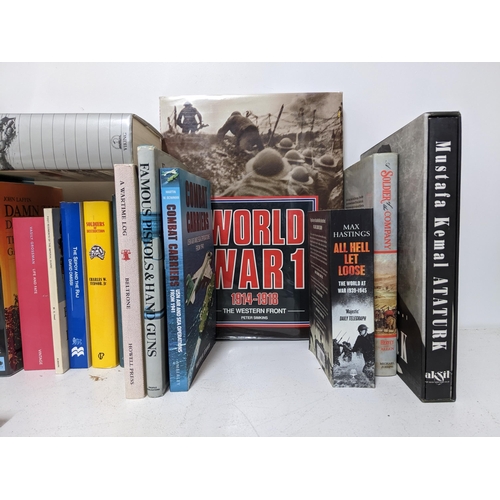 459 - A quantity of military related books to include Roger Perkins - Military Naval Silver - Treasures of... 