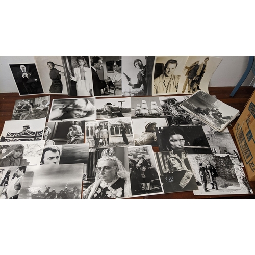 474 - Film related B&W publicity stills, approx 100, to include Terrance Stamp, Vncent Price, Clint Eastwo... 