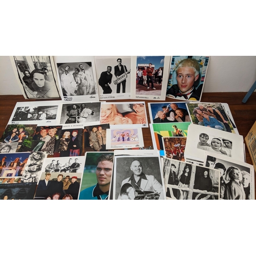 485 - Music publicity stills, photographs approx 100 to include Wet Wet Wet, Sex Pistols, The Who, Oasis, ... 