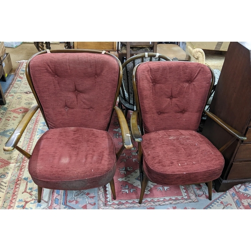 617 - Two vintage Ercol dark stained Windsor chairs
Location:A2B
If there if is no condition report, pleas... 