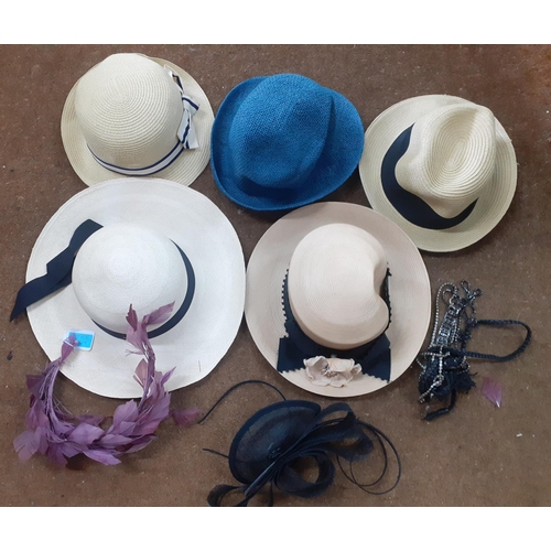 106 - A group of fashion hats, fascinators, belts and shoes UK size 5 to include unworn Hotter shoes, Pete... 