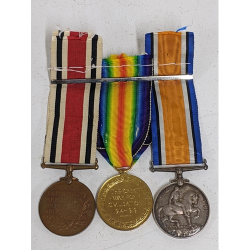 269 - A WWI two medal campaign group named to 201052 Pte. H Jeskins Royal Berkshire Regiment, the police S... 