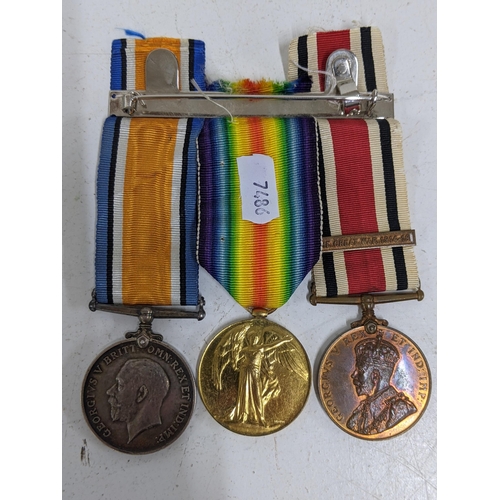 269 - A WWI two medal campaign group named to 201052 Pte. H Jeskins Royal Berkshire Regiment, the police S... 