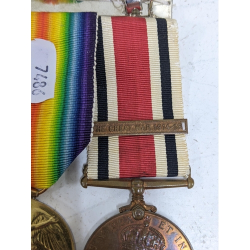 269 - A WWI two medal campaign group named to 201052 Pte. H Jeskins Royal Berkshire Regiment, the police S... 