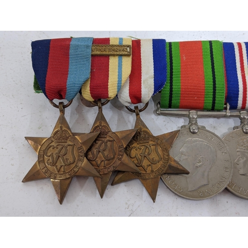 270 - A WWII eight campaign medal group with Africa Star having North Africa 1942-3 bar, and France and Ge... 