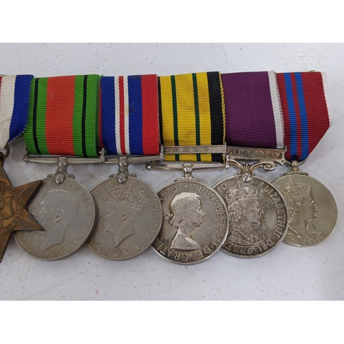 270 - A WWII eight campaign medal group with Africa Star having North Africa 1942-3 bar, and France and Ge... 