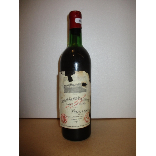 38 - A single bottle of 1970 Chateau Grand-Puy-Lacoste  
Location:L3, Blue Shelves