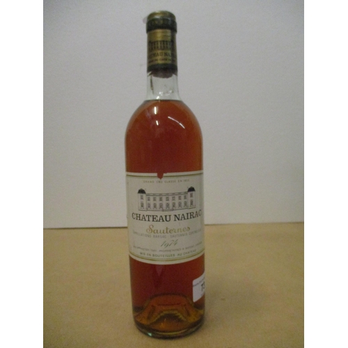 40 - One bottle of 1974 Chateau Nairac Sauternes 
Location:L3, Blue Shelves