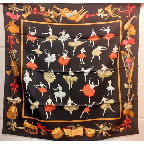 13 - Hermes- An early 21st Century silk 'La Danse' scarf originally designed by Jean-Louis Clerc in 1961,... 