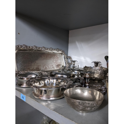 222 - Mixed silver plate to include a pair of dwarf candleholders, chamberstick with snuffer, wine coaster... 