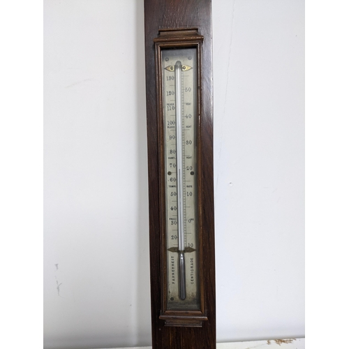 224 - J N Masters, Rye - a Victorian stick barometer in rosewood case, with temperature gauge Location:G
I... 