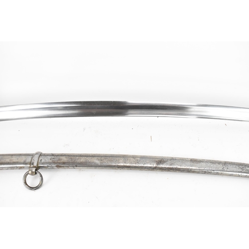 141A - A 19th century French, 1822 model cavalry trooper's sabre with curved fullered blade, blade length 9... 