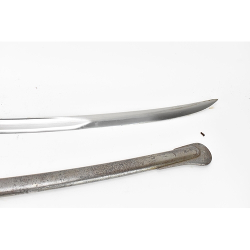 141A - A 19th century French, 1822 model cavalry trooper's sabre with curved fullered blade, blade length 9... 