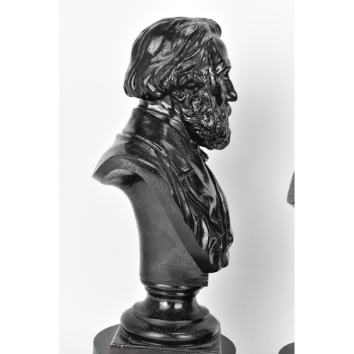 101 - Two mid 20th century Russian cast iron busts including one depicting Tchaikovsky after the sculptor ... 