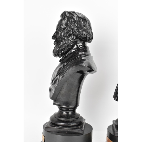 101 - Two mid 20th century Russian cast iron busts including one depicting Tchaikovsky after the sculptor ... 