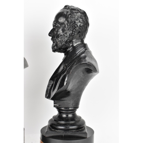 101 - Two mid 20th century Russian cast iron busts including one depicting Tchaikovsky after the sculptor ... 