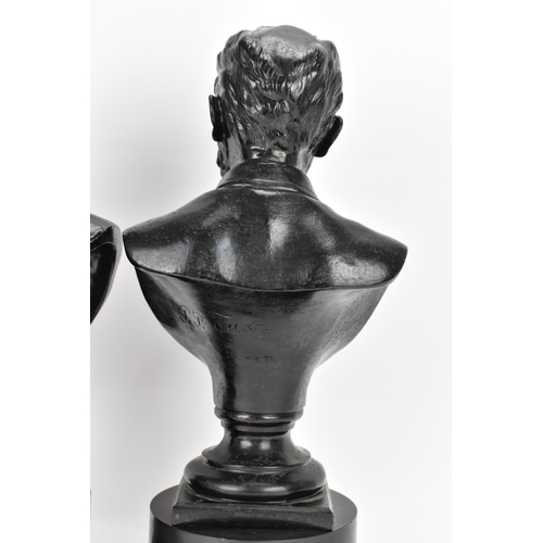 101 - Two mid 20th century Russian cast iron busts including one depicting Tchaikovsky after the sculptor ... 