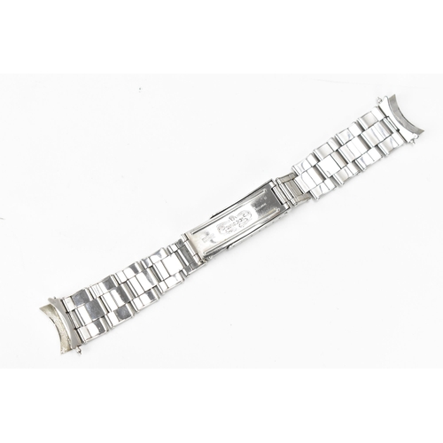 11 - A Rolex Oyster riveted expanding stainless steel wristwatch bracelet, reference 6635 , 19MM, the end... 