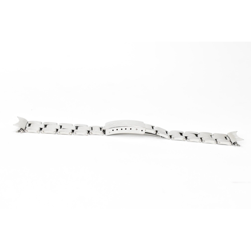 11 - A Rolex Oyster riveted expanding stainless steel wristwatch bracelet, reference 6635 , 19MM, the end... 