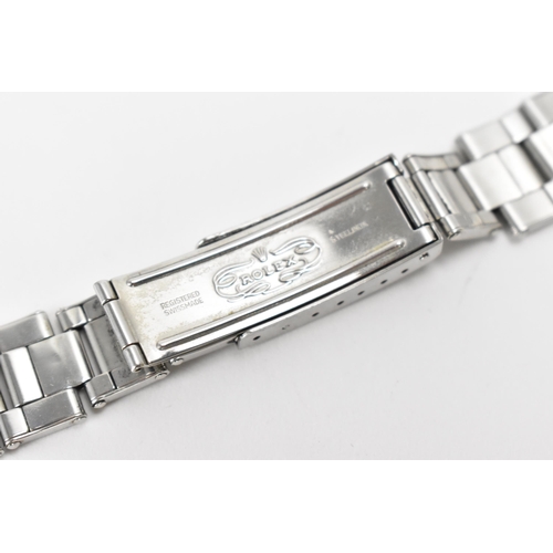 11 - A Rolex Oyster riveted expanding stainless steel wristwatch bracelet, reference 6635 , 19MM, the end... 