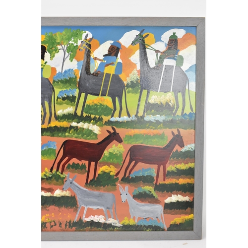 124 - Albert Artwell (Jamaican 1942-2018) - Two oil on boards to include one depicting a scene of the birt... 