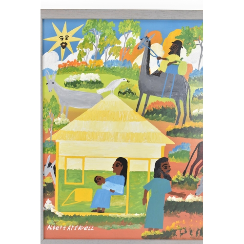 124 - Albert Artwell (Jamaican 1942-2018) - Two oil on boards to include one depicting a scene of the birt... 