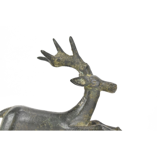 134 - An approximately 100-300BC bronze statue of a stag, possibly Greek, originally part of a much larger... 