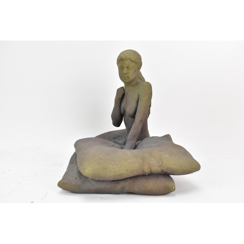 147 - Walter Awlson (Scottish B.1949) A clay nude sculpture depicting a seated nude, signed and dated 1993... 