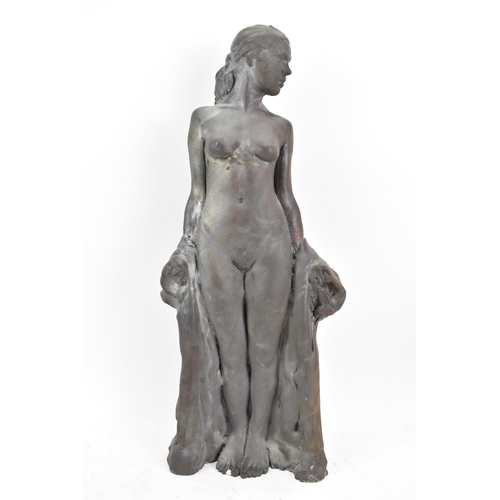 148 - Walter Awlson (Scottish B.1949) A clay nude sculpture depicting a nude, signed and dated 1994 to the... 