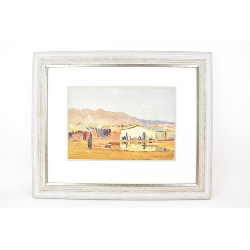 149 - Stanley Inchbold (1856-c.1930) A watercolour depicting a Middle Eastern scene with figures and a bui... 