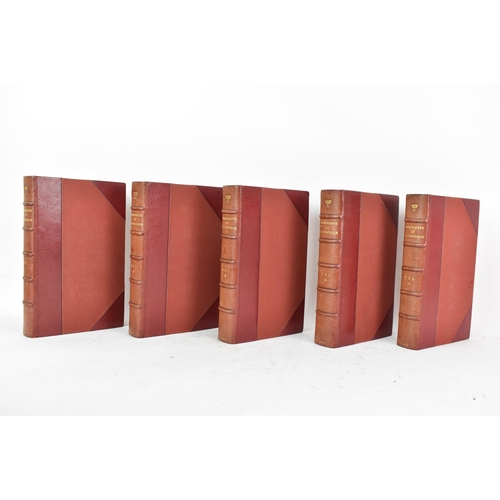 153 - Books: Ten leather bound volumes of 'Report On The Manuscripts of J.B Fortescue, Esq, Preserved At D... 