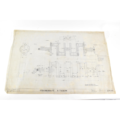 163 - Four early 20th century rolled car engineering drawings for Aston Martin, dated 1920, 1921, 1923 and... 