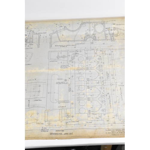 167 - Four early 20th century rolled car engineering drawings for Aston Martin, dated 1921 and 1923, readi... 