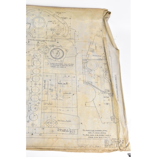 167 - Four early 20th century rolled car engineering drawings for Aston Martin, dated 1921 and 1923, readi... 