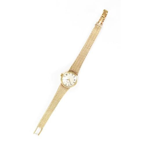 18 - A Marvin, manual wind, ladies, 9ct gold wristwatch, the silvered dial having Roman numerals, fitted ... 