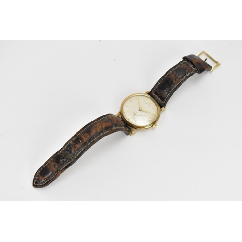 24 - A Hamilton Medallion, manual wind, gents, gold plated wristwatch, circa 1950s, having a silvered dia... 