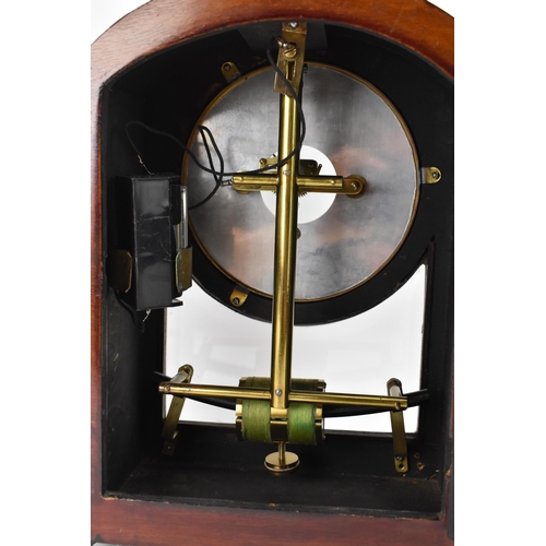 34 - A 1920/30s Bulle electric mantle clock, the silvered dial having Arabic numerals and inscribed 'W.L.... 