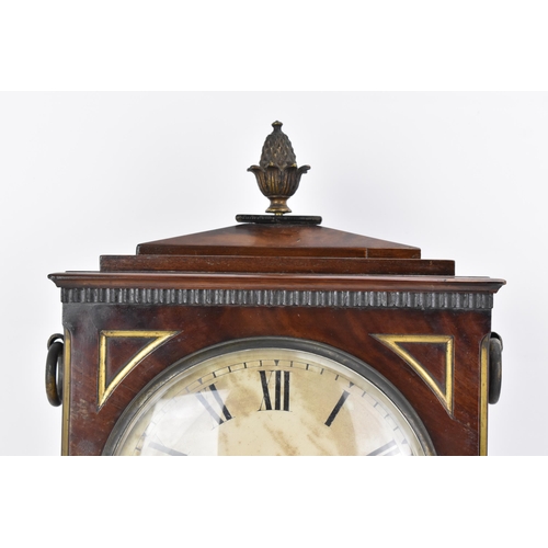 53 - A Regency mahogany cased 8 day bracket clock, the movement signed Frodsham, the case having a pineap... 