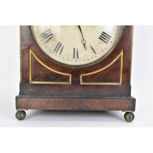 53 - A Regency mahogany cased 8 day bracket clock, the movement signed Frodsham, the case having a pineap... 