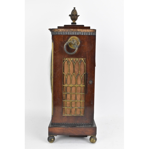 53 - A Regency mahogany cased 8 day bracket clock, the movement signed Frodsham, the case having a pineap... 