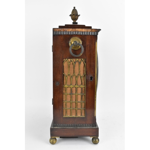 53 - A Regency mahogany cased 8 day bracket clock, the movement signed Frodsham, the case having a pineap... 